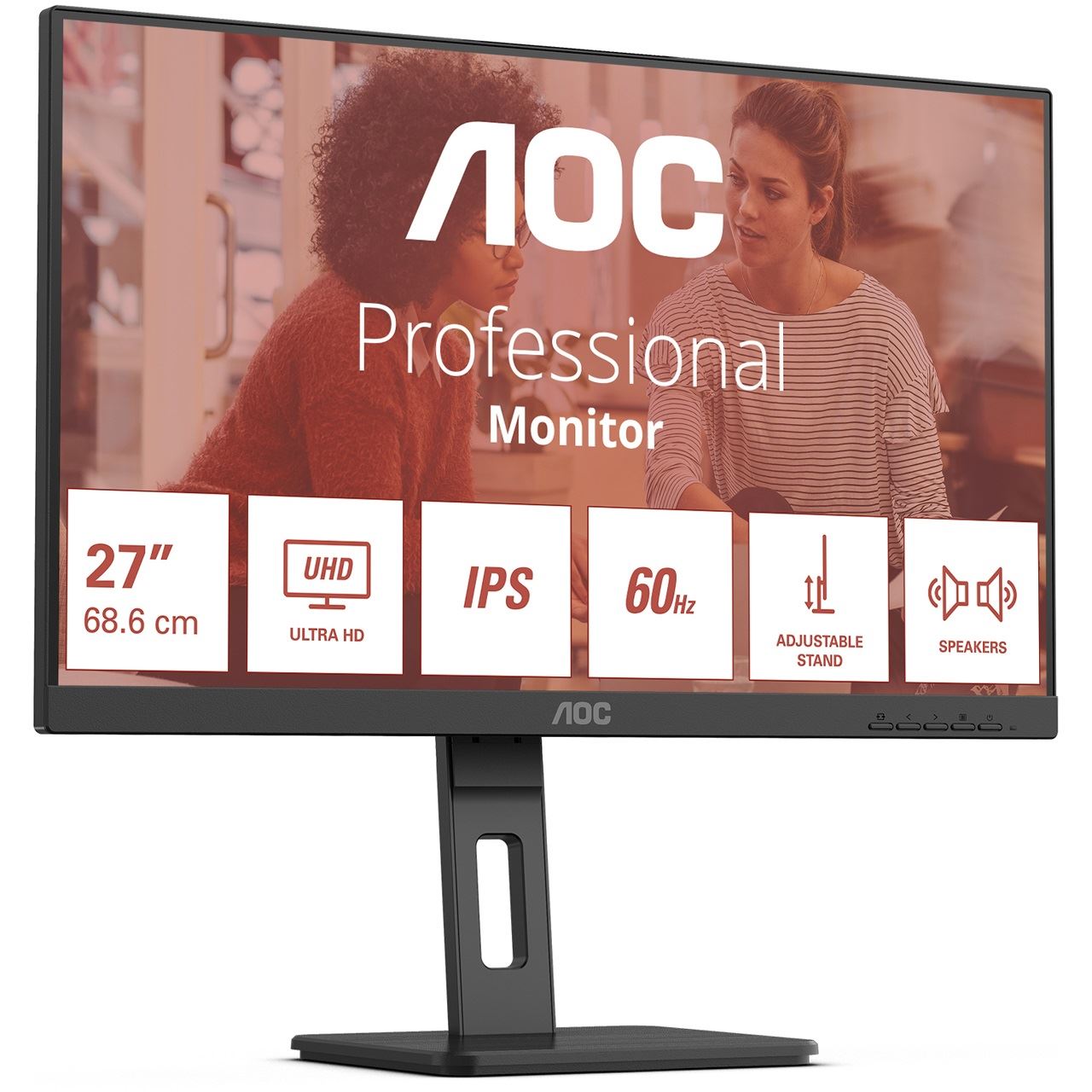 27" (68,58cm) AOC U27E3UF schwarz 3840x2160 1xDisplayPort 1.4 / 2xHDMI 2.0