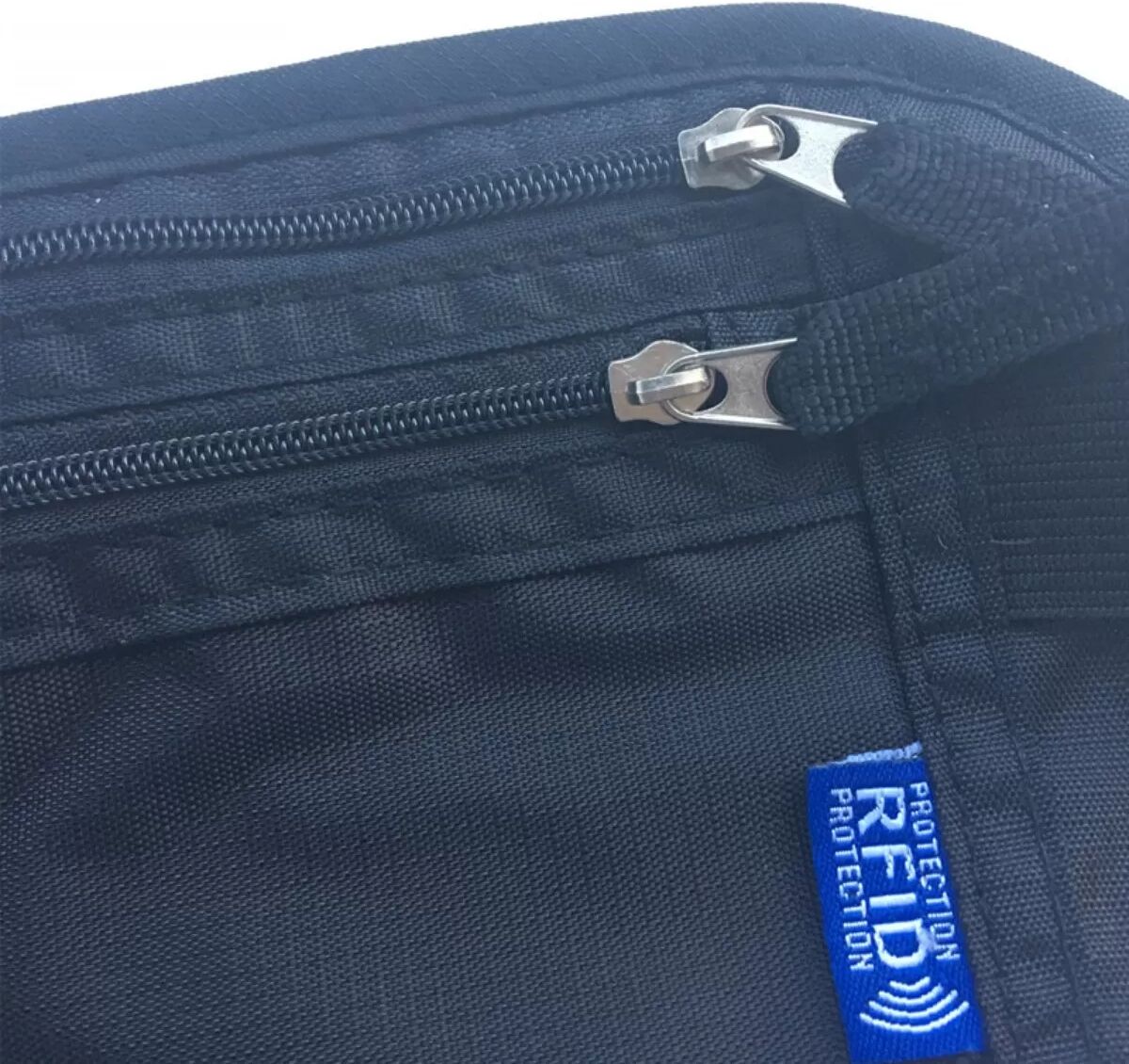INF Pochette ventrale RFID à pli unique, compartiments multiples avec ceinture rétractable réglable pour sport et usage