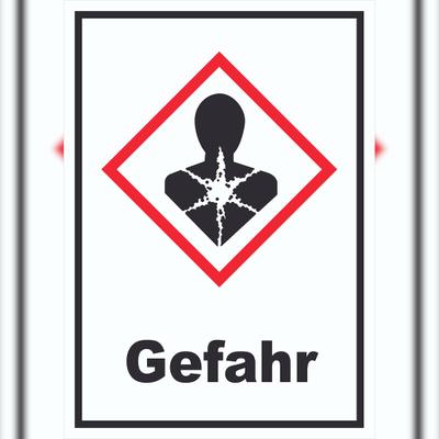 HB-Druck Schild Gesundheitsgefahr Gefahr Sensibilisierung der Atemwege hochkant A2 (420x594mm)