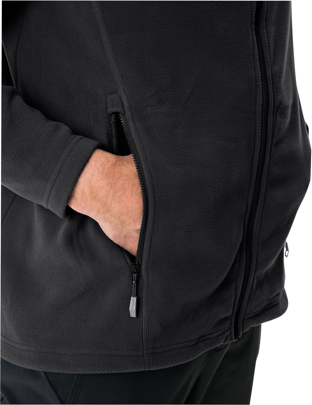 Fleecejacke VAUDE "MEN'S ROSEMOOR FLEECE JACKET II", Herren, Gr. S, schwarz, Fleece, Obermaterial: 100% Polyester, normal, ohne Ausschnitt, normaler Saum, Jacken Fleecejacke, sportlicher Stil, mit Polartec Technologie