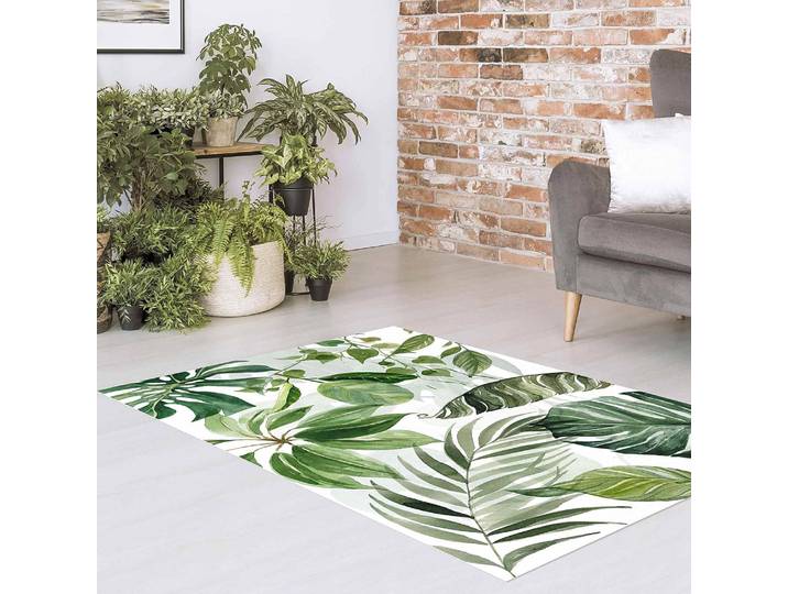 Vinylteppich Tropische Blätter & Ranken 100 x 150cm Grün
