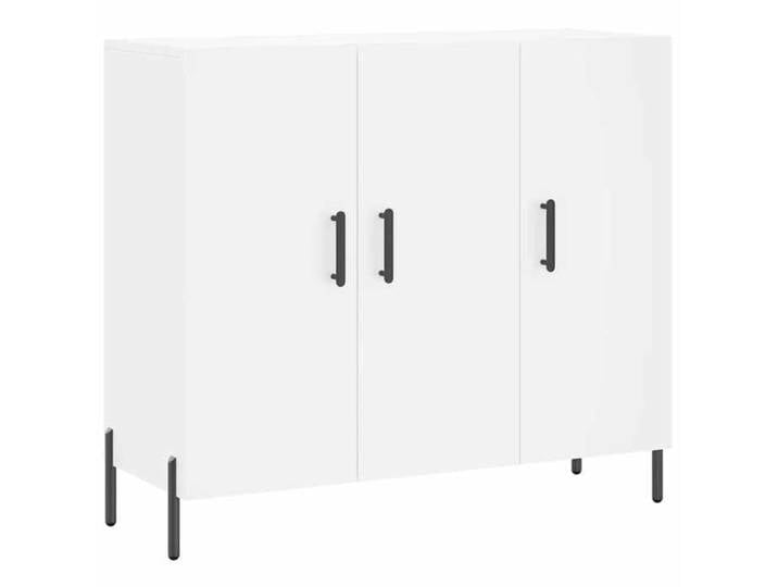 NOUVEAU Placard de rangement - Buffet de Cuisine - Armoire Bas vitrine - blanc - 90x34x80cm - Bois d'ingénierie 26196