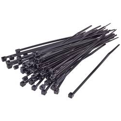 TRU COMPONENTS TC-BT-220-7.6-UVB Kabelbinder 220 mm 7.6 mm Schwarz UV-Witterungsstabil 100 St. TC-12193164