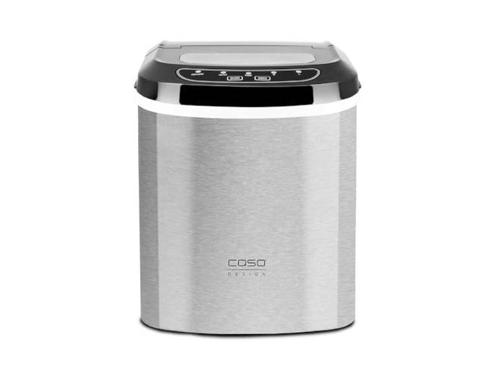 CASO IceMaster Pro Eiswürfelmaschine aus Edelstahl, Eiswürfel in 6 Minuten, 12 kg Eiswürfel in 24h, 2 Eiswürfelgrößen, 2,2 L Wassertank, LED-Display