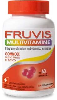 POOL PHARMA Srl Fruvis Multivitamine Gommose 60 Gelatine Da 2g - Integratore Alimentare con 9 Vitamine e 2 Minerali