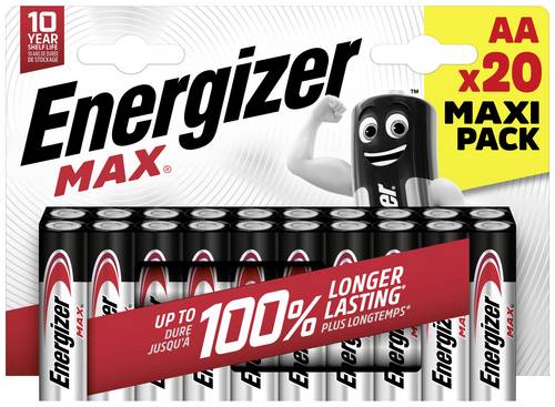 Energizer Max Mignon (AA)-Batterie Alkali-Mangan 1.5V 20St.
