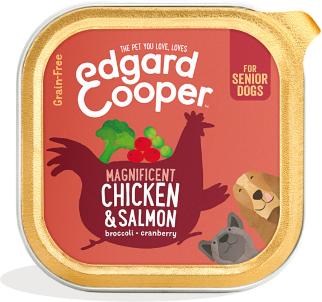 Edgard &amp; Cooper Edgard & Cooper Umido per Cani Senior Pollo e Salmone 150 g