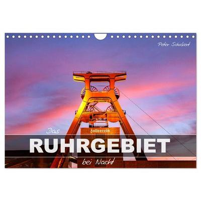 Das Ruhrgebiet bei Nacht (Wandkalender 2026 DIN A4 quer), CALVENDO Monatskalender