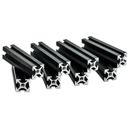 MakerBeam Aluminiumprofil, 10x10, eloxiert, schwarz - Länge: 40 mm - Stück: 8