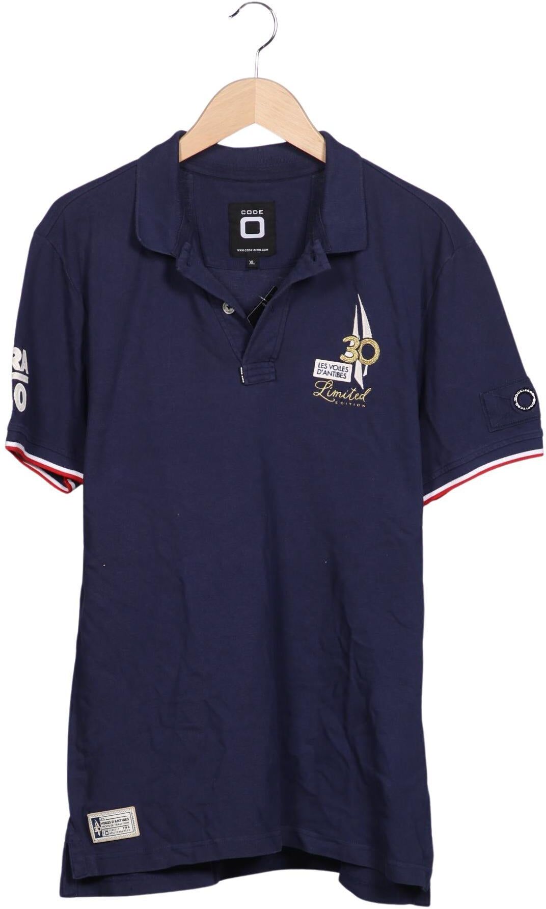 Code Zero Herren Poloshirt, Marineblau, Gr. XL, Baumwolle - Second Hand
