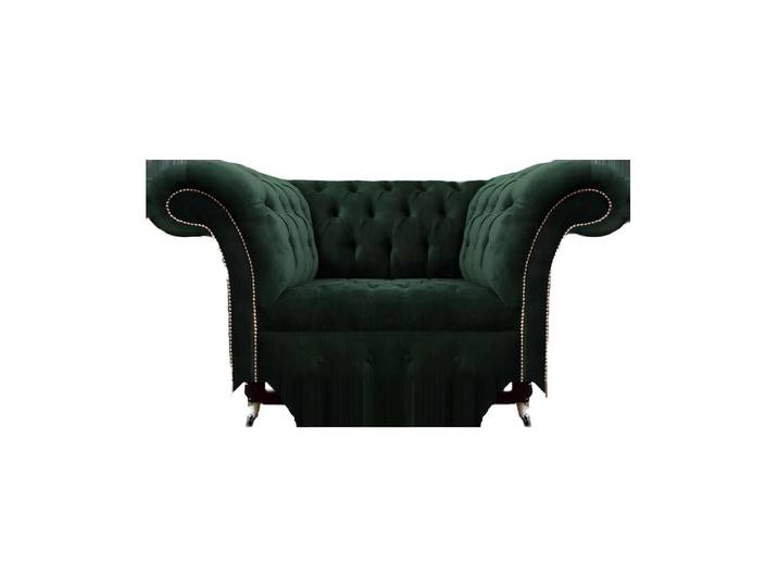 Xlmoebel Sessel Grüner Chesterfield Sessel aus Stoff für elegantes Wohnen (Sessel), Hergestellt in Europa