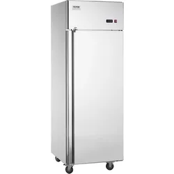 VEVOR Gewerbe-Gefrierschrank 570 L, Gefrierschrank mit Einzeltür, Edelstahl-Gefrierschrank mit automatischer Abtauung, 3 verstellbaren Ablagen, Temperaturregelung von -25 bis -15 °C und 4 Rädern