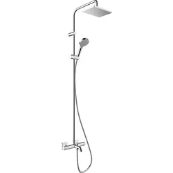 hansgrohe Vernis Shape Duschsystem 230 1 Strahlart wassersparend mit Wannenthermostat, chrom, 26098000
