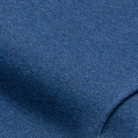 Sweatstoff "Basic" mit weich gerauter Innenseite, nachtblau-melange