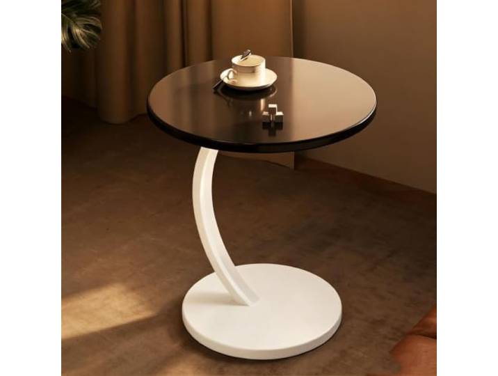 PEIVYRBCGA Runder Beistelltisch Metallgestell für Wohnzimmer Schlafzimmer Kompakter runder Nachttisch mit Metallrahmen 40cm(H)