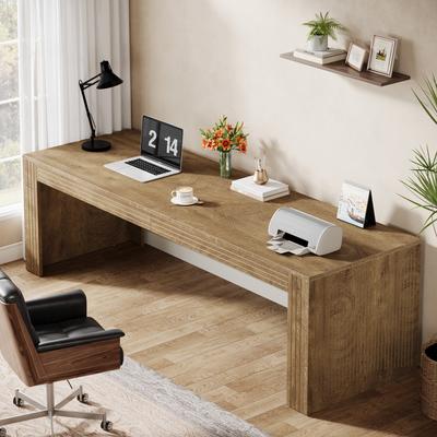 Lee 79 Inch Extra Long Desk, Two Person Desk, Double Computer for Home Office