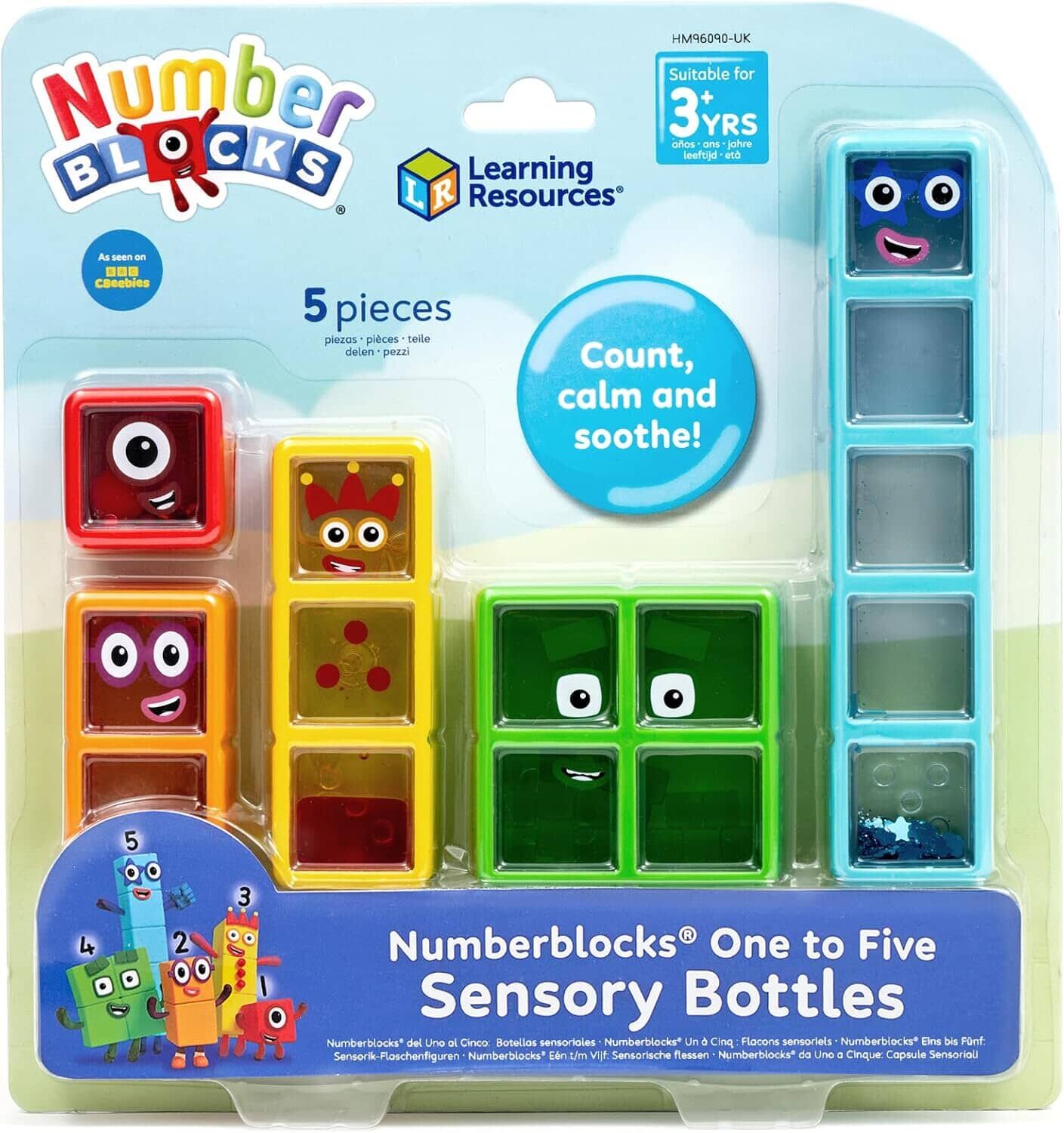 Numberblocks One to Five Sensory Bottles by Learning Resources - Ages 3 Years+ - Educational Toy Learning Resources