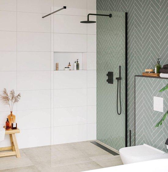 Famanu Duschwand Glas Badabtrennung Transparent 120x210 cm Sicherheitsglas