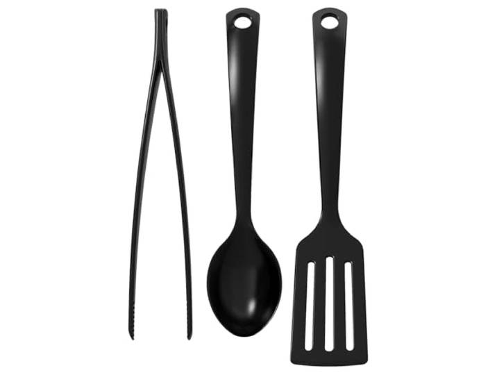 Ensemble d'ustensiles de cuisine IKEA GNARP 3 pièces\, noir