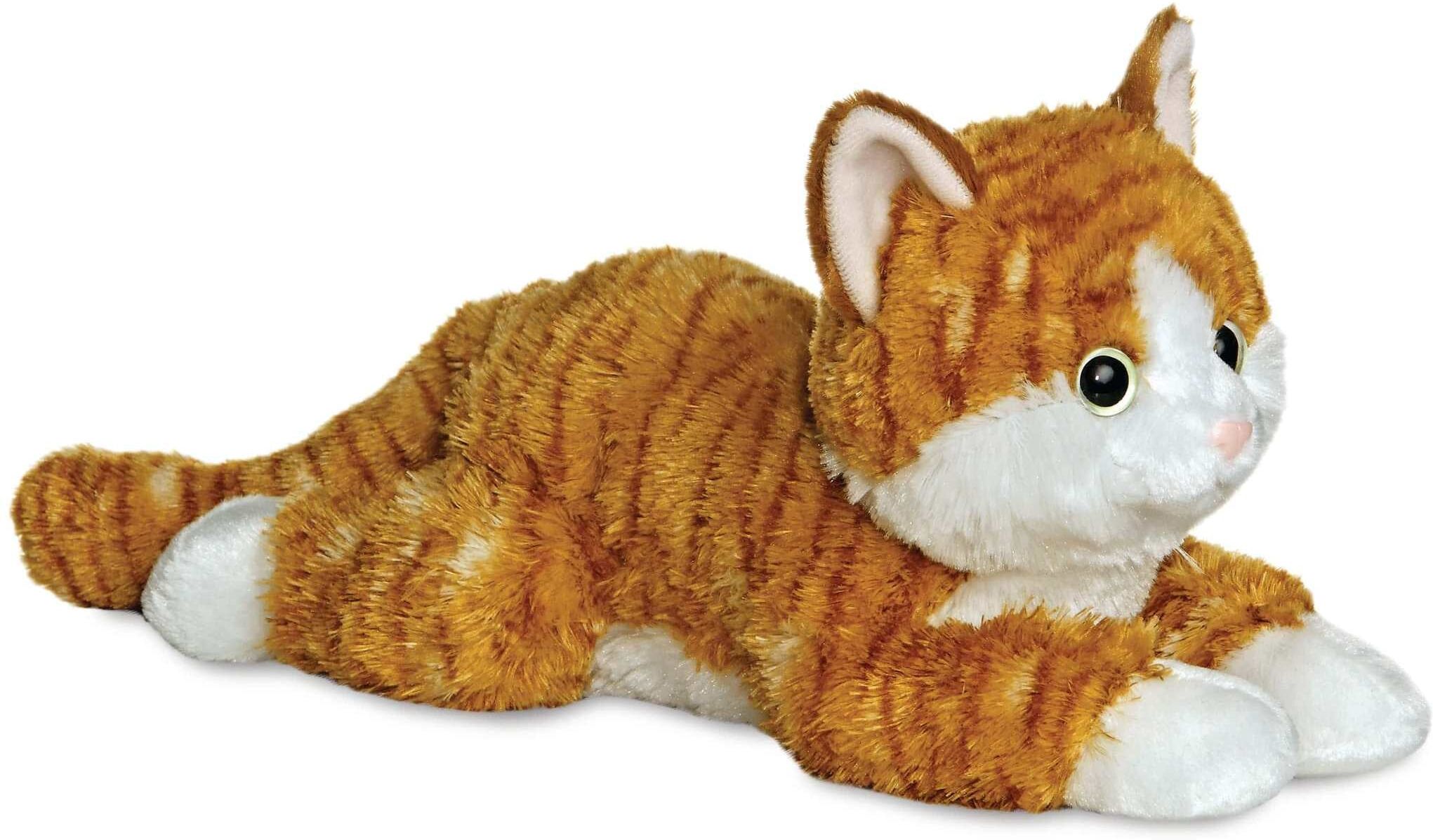 Aurora: Flopsies Chester Cat 12" Stuffed Animal for All Ages, Eco-Friendly, Ginger Tabby Design