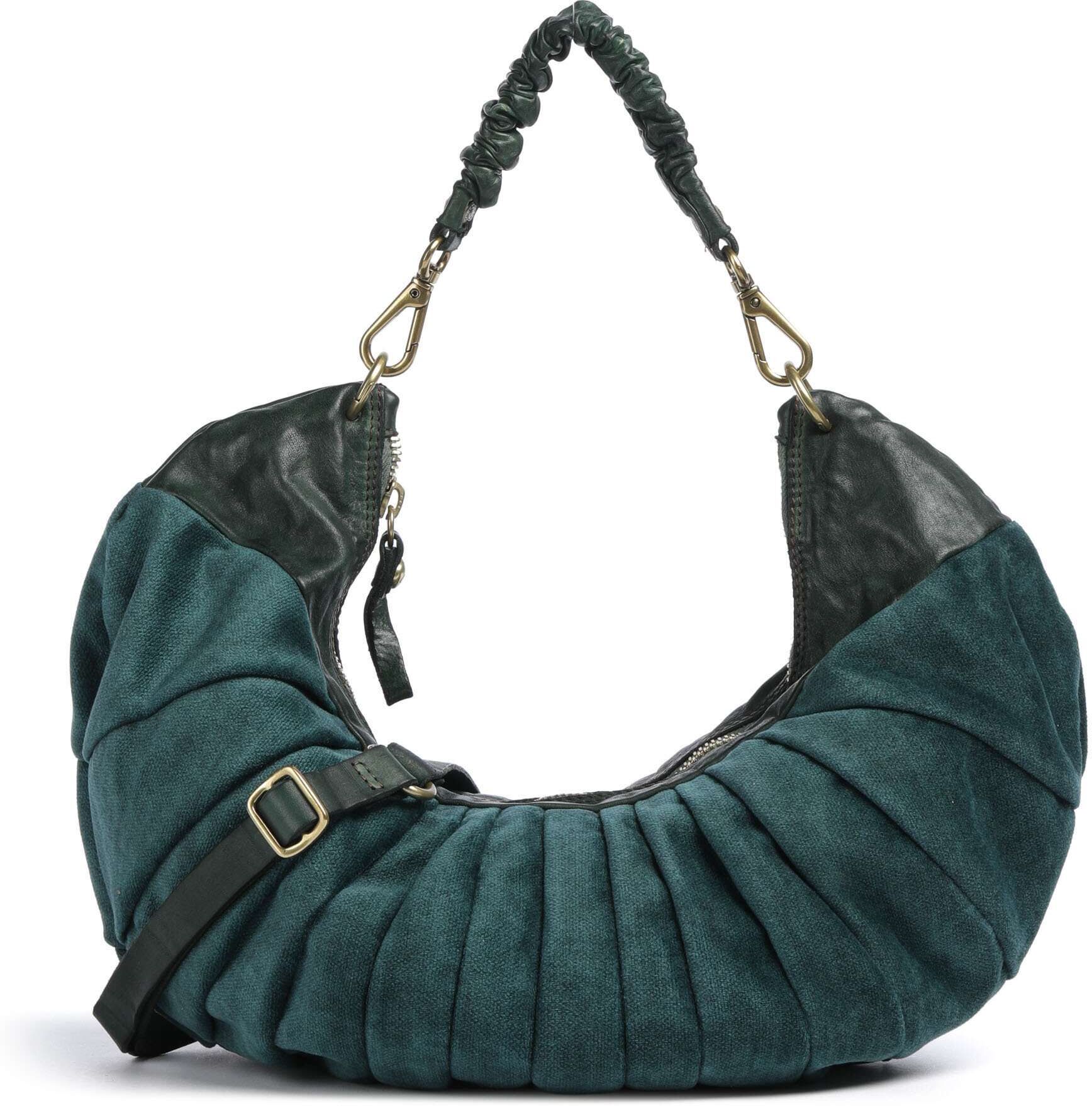 Campomaggi Beuteltasche aus Leder, petrol