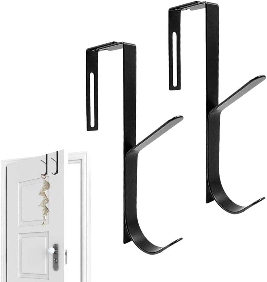 Verstelbare zwarte metalen deurhangers voor extra opbergruimte, 35-95 cm