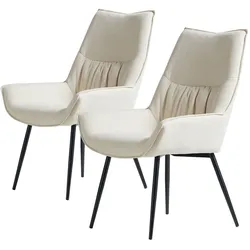 Home Nature Wohnkonzept Esszimmerstuhl Beige Küchenstuhl 2er Set