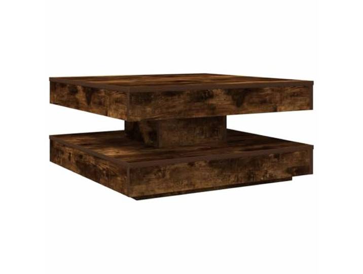 KMVXCVNM Couchtisch Drehbar 360 Grad Sofatisch Räuchereiche 70x70x34,5 cm Flexible Ablage für den modernen Wohnbereich: Drehfunktion schafft variable Stellfläche und stilvolle Ordnung.