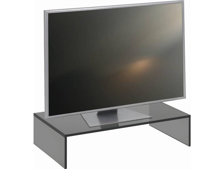 Xora Tv-Aufsatz, Grau, Glas, 60x14x35 cm, Wohnzimmer, TV Möbel, TV-Zubehör