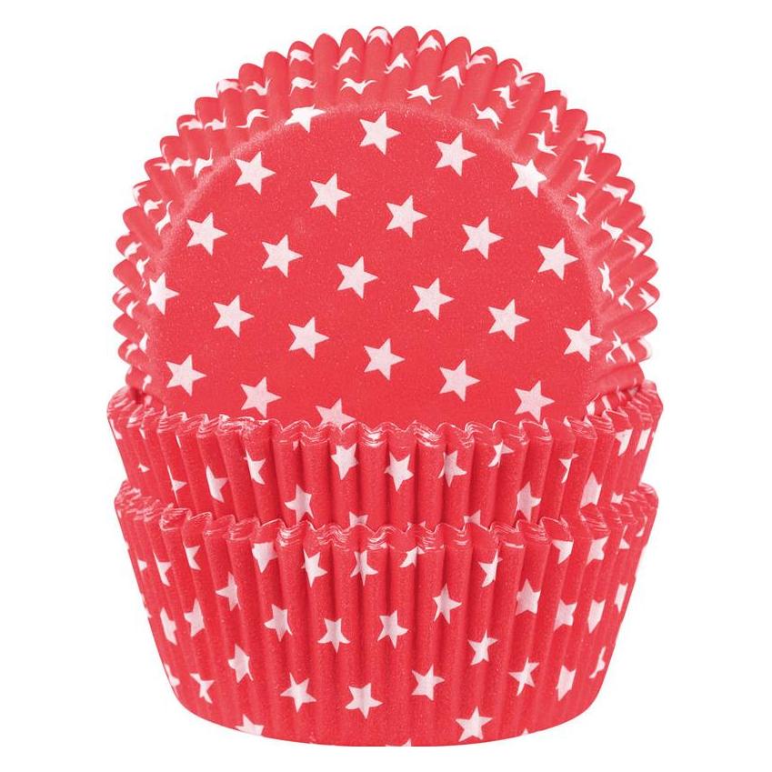 Demmler Backförmchen kleine Sternc ws/rot (5 cm) (66759467)