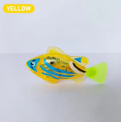 Inspire Curations AquaGlow Interactive Swimming Robot Fish Toy yellow