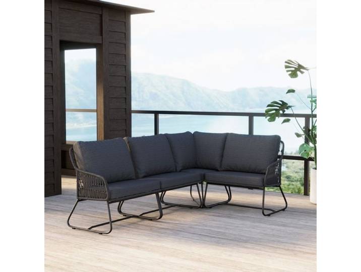 OUTLIV. Verona Ecklounge Aluminium/Rope/Olefin Dunkelgrau
