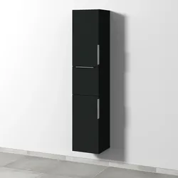 Sanipa Hochschrank „3way“ 350 × 1700 × 345 mm Anschlag links, in Vulkan (matt), Anschlag links
