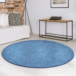 Karat Teppich London   Hellblau 86   Rund