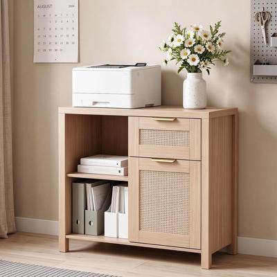 YUN Wooden File Cabinet with Drawers for Office Storage and Organization