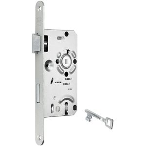 BKS Einsteckschloss 2150126, 0215, DIN links, für Zimmertüren, mit Metallriegel und Buntbartschloss