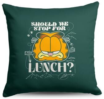 Nickelodeon Garfield Stop For Lunch Throw Pillow 18X18 Inches by THE NORTHWEST GROUP in Green (Size OS)