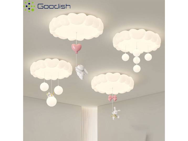 Lustre LED créatif et artistique, style Bauhaus minimaliste, en forme de nuage et de bulle, pour la décoration du salon