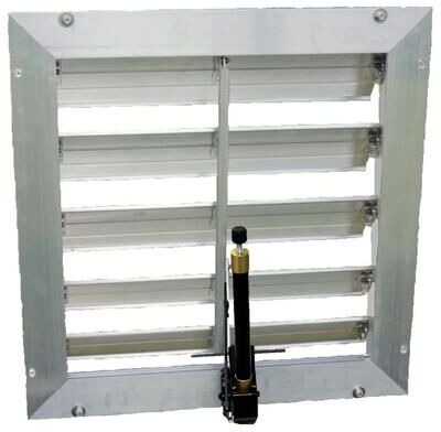 Monticello "RSI 18"" Louver Wall Mounted Window with Solar Powered Opener"