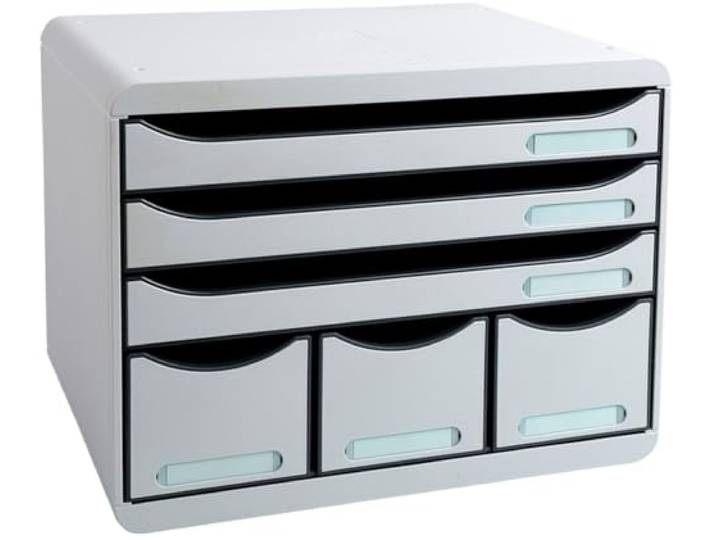 EXACOMPTA STORE-BOX MAXI 6 tiroirs (3 A4+) Office gris lumière