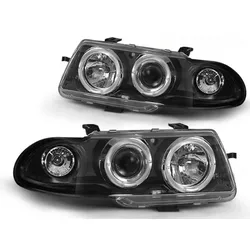 Scheinwerfer Angel Eyes passend für Opel Astra F Bj. 94-98 Schwarz