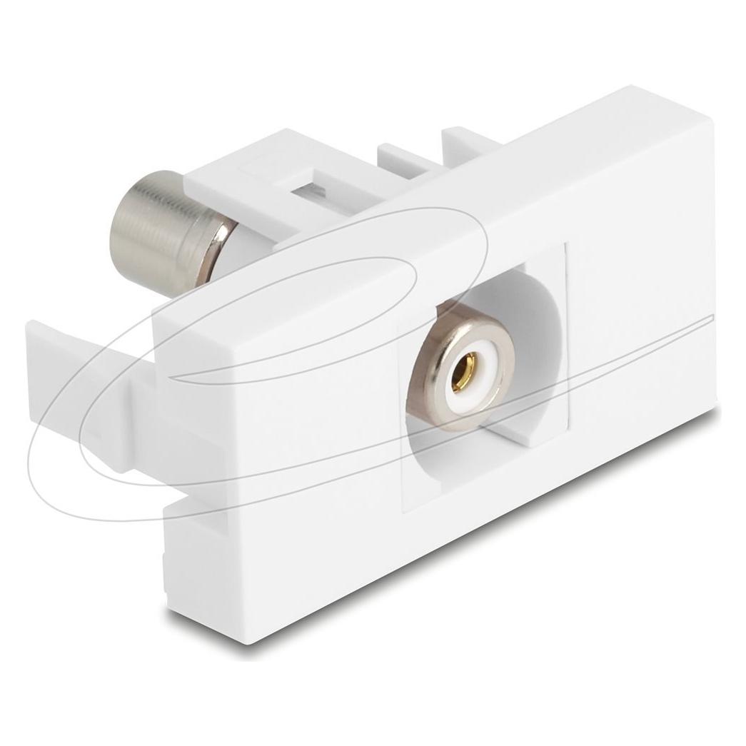 Delock Easy 45 Modul Buchse zu Cinch Buchse weiss / weiss (90858)