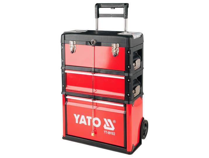 Yato Yt-09102 Boîte À Outils Et À Petites Pièces De Aluminium\, Métal\, Plastique Noir\, Rouge