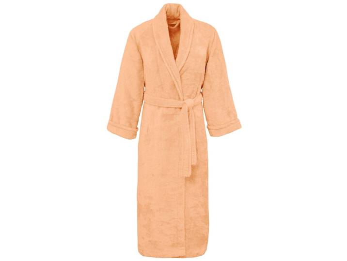 Peignoir col chale coton/modal rose thé s