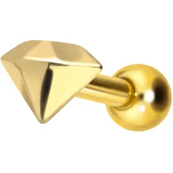 Titan Ohrpiercing mit Innengewinde DIAMANT