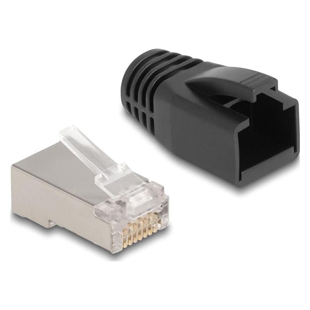 Delock RJ50 Modularer Stecker Cat.5e mit Knickschutztülle 25er Set (S/FTP, CAT5e) (66989)