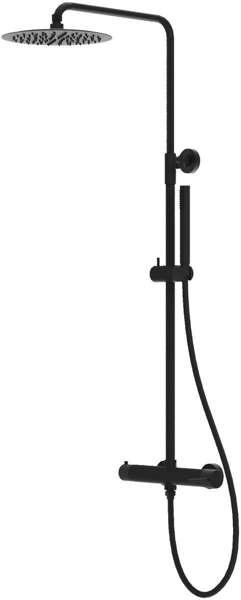 Lavita Orion Doucheset, Mat Zwart, Complete Doucheset met Regendouche en Handdouche, Modern Design