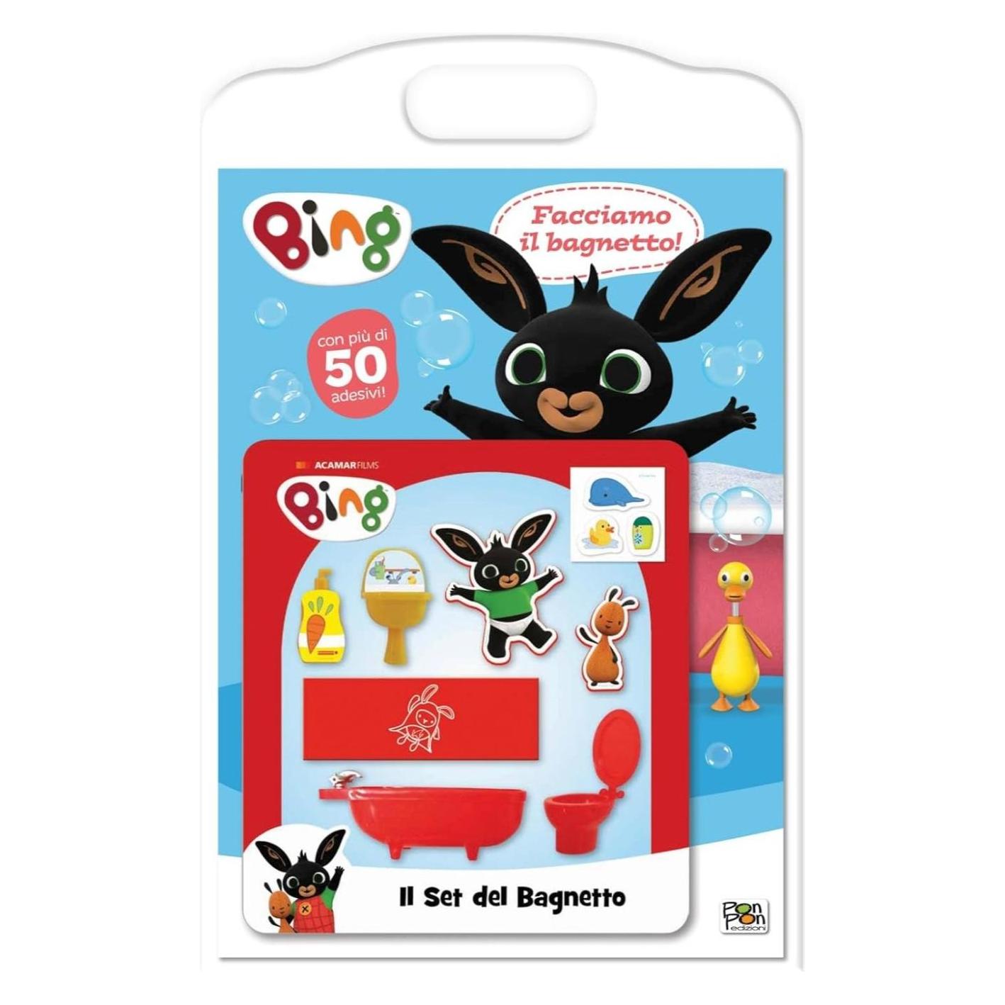 Pon Pon Edizioni Bing. Facciamo Il Bagnetto + Set Bagnett (100 Sticker) (59705108)