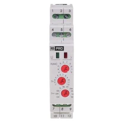 RS PRO Zeitrelais, DIN-Schienen, 0.1 s 576h, 195 (PCS-519DUO)