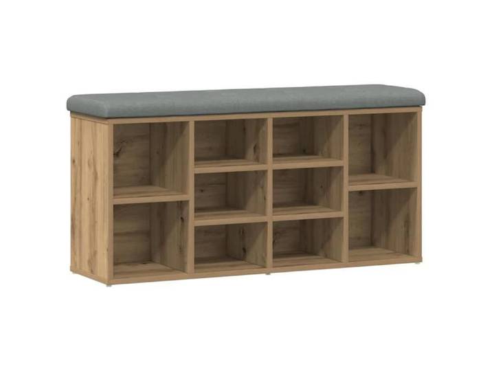 Les Soldes  Banc à chaussures (1 PC) - CLOUD - Banquette pour Entrée - chêne artisanal 102x32x50cm bois d'ingénierie J7359